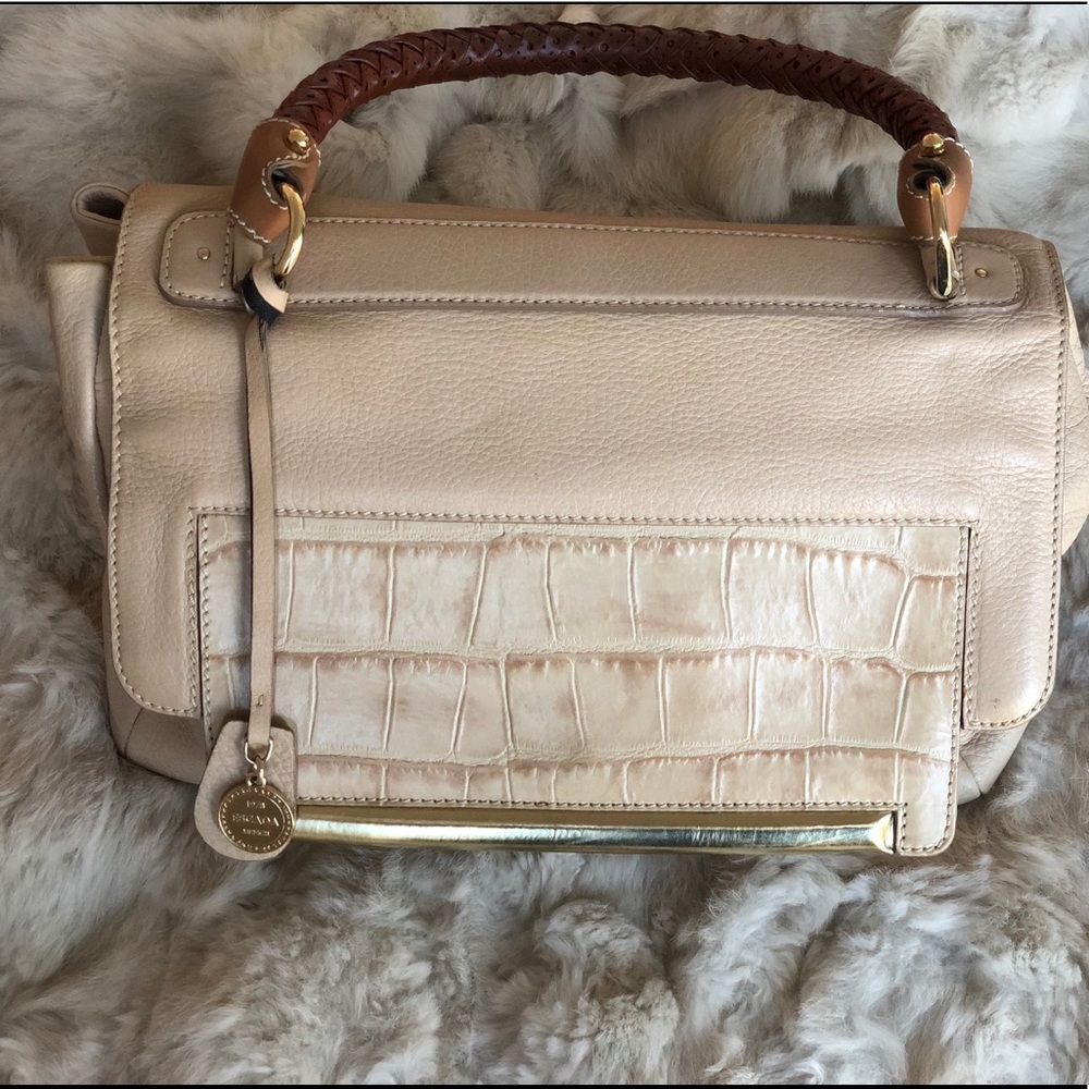 Escada nude leather bag